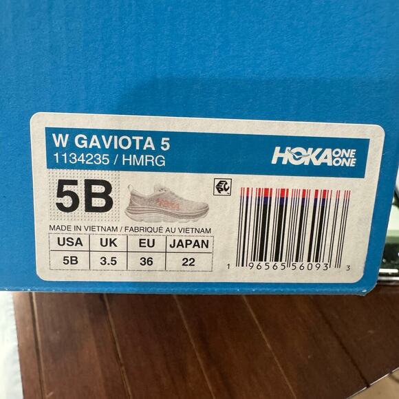 HOKA Women's Gaviota 5 Road Running Shoes in Harbor Mist/Rose Gold Size 5B NWB - Picture 12 of 12